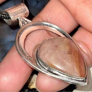 Rustic Mookaite Jasper Pendant 2 1/4”